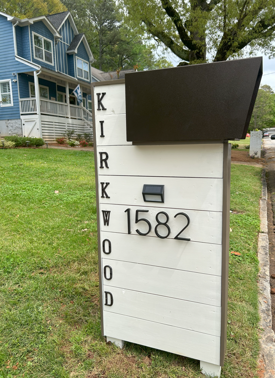 Cream and bronze custom mailbox